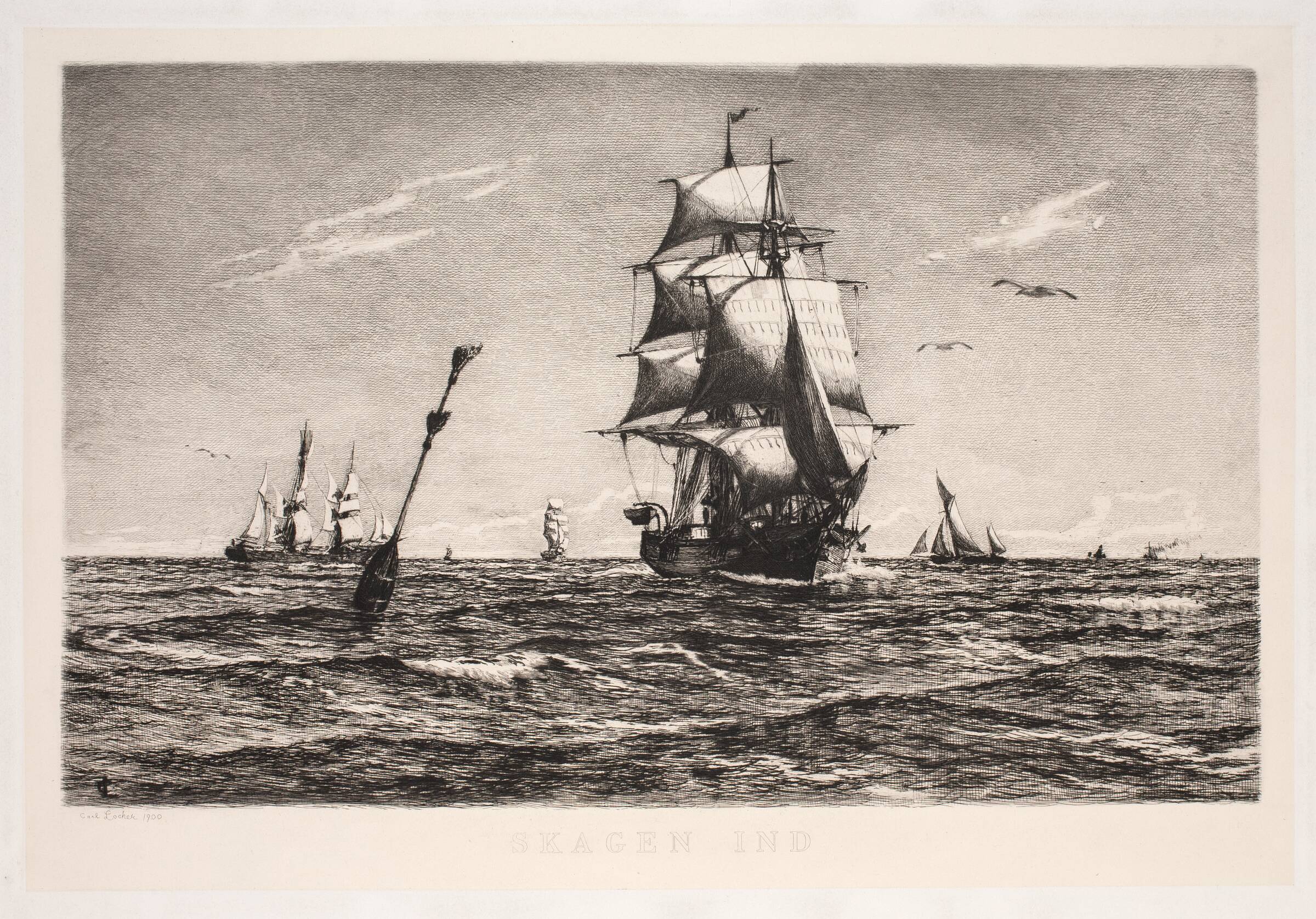 Skagen ind, Carl Locher, 1900