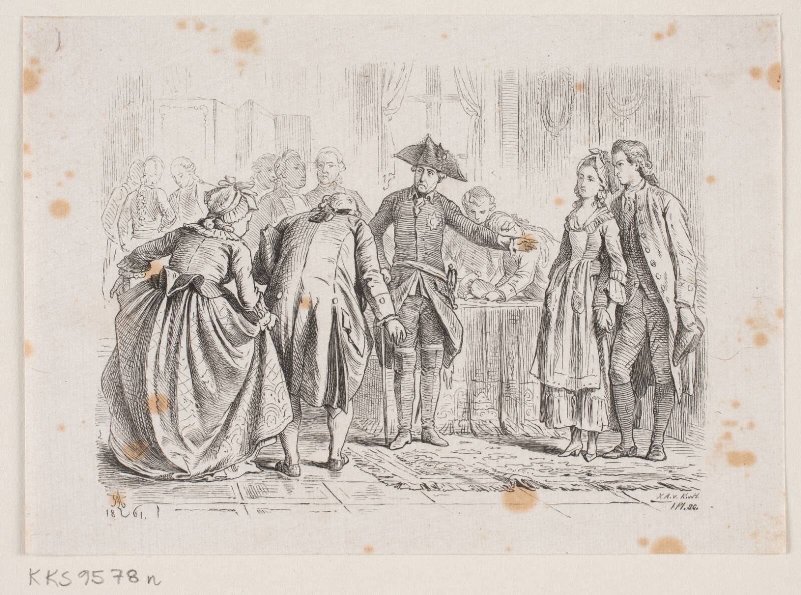 Scene af Frederik d. Stores Historie, H.P. Hansen, 1829-1899