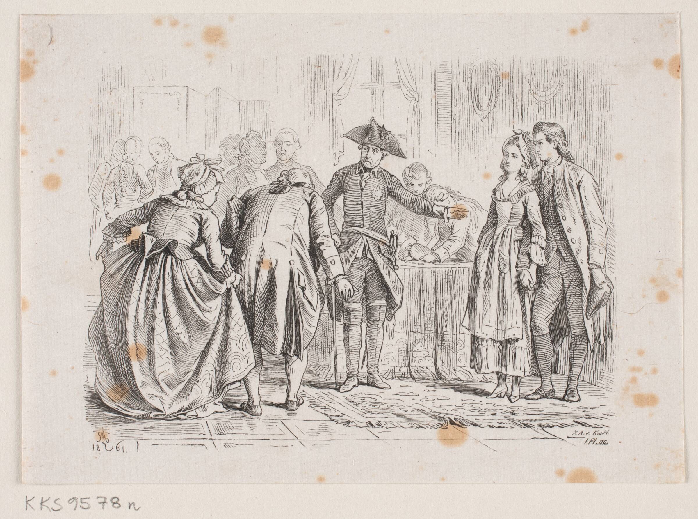 Scene af Frederik d. Stores Historie, H.P. Hansen, 1829-1899