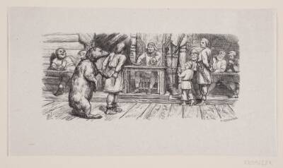 Illustration til Carl Ploug, "Kong Harald og Islændingen"