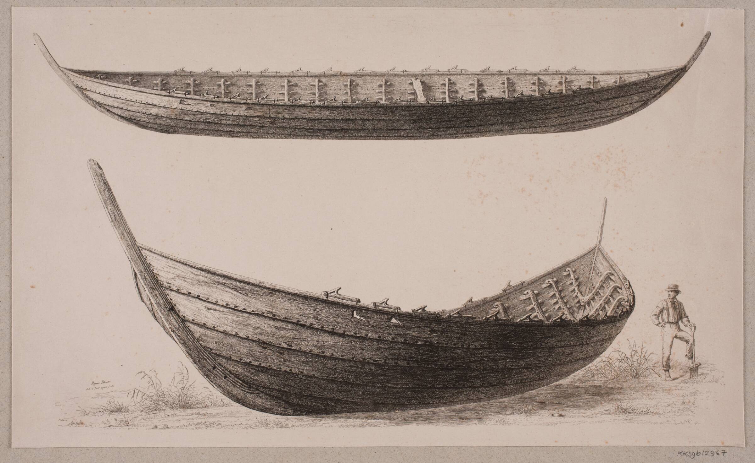 Et gammelt nordisk skib, Julius Magnus-Petersen, 1834-1866
