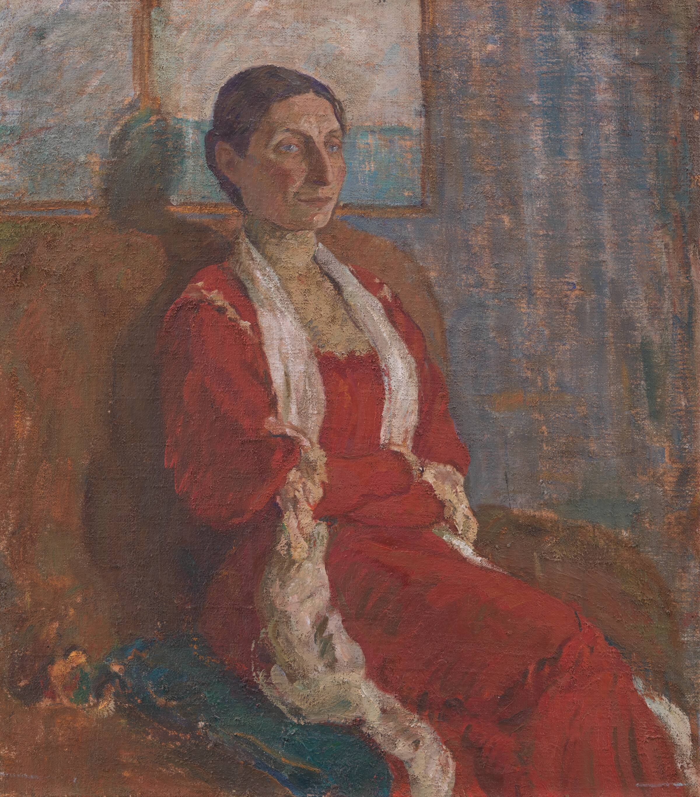 Portræt af fru Bertha Brandstrup, Isakson, Karl, 1909