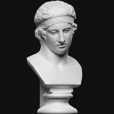 Ung mand. Fra statue af Diadoumenos, atlet der binder sejrsbånd om hovedet