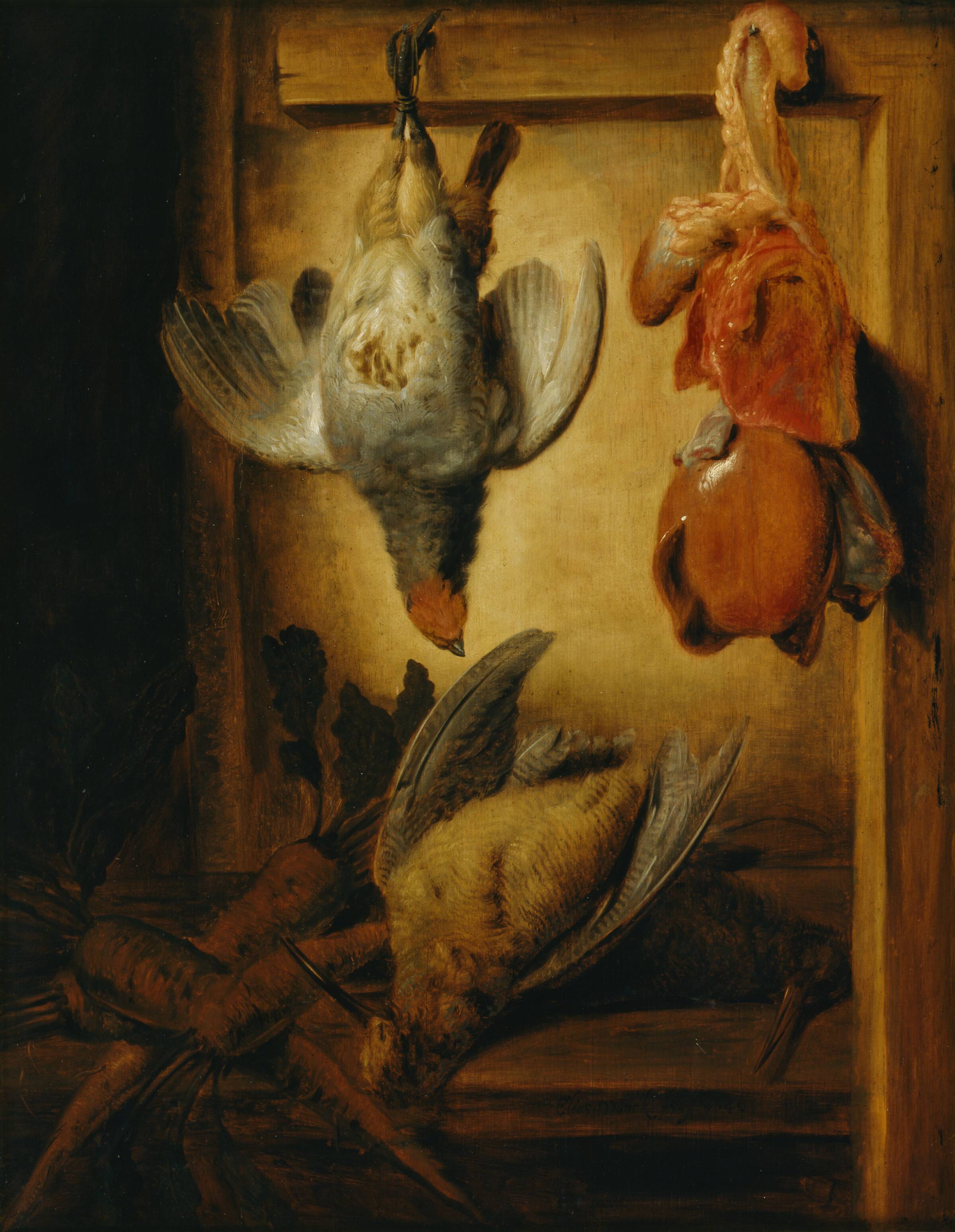 Døde fugle, Elias Vonck, 1640