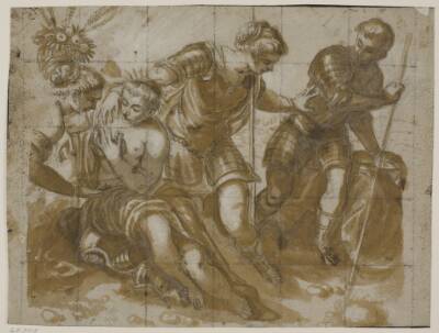 Minerva, Mars og Venus efter Jacopo Tintorettos maleri i Sala dell’Anticollegio, Dogepaladset, Venedig