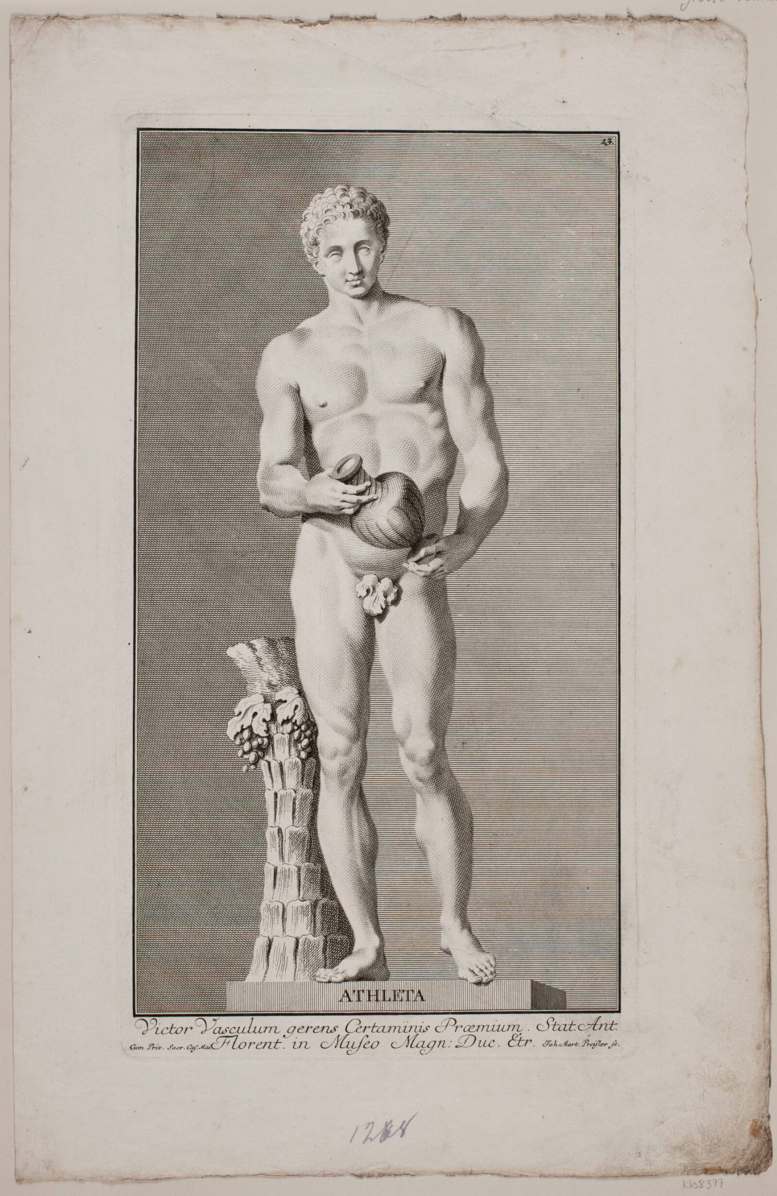 "Athleta", J.M. Preisler, 1715-1794