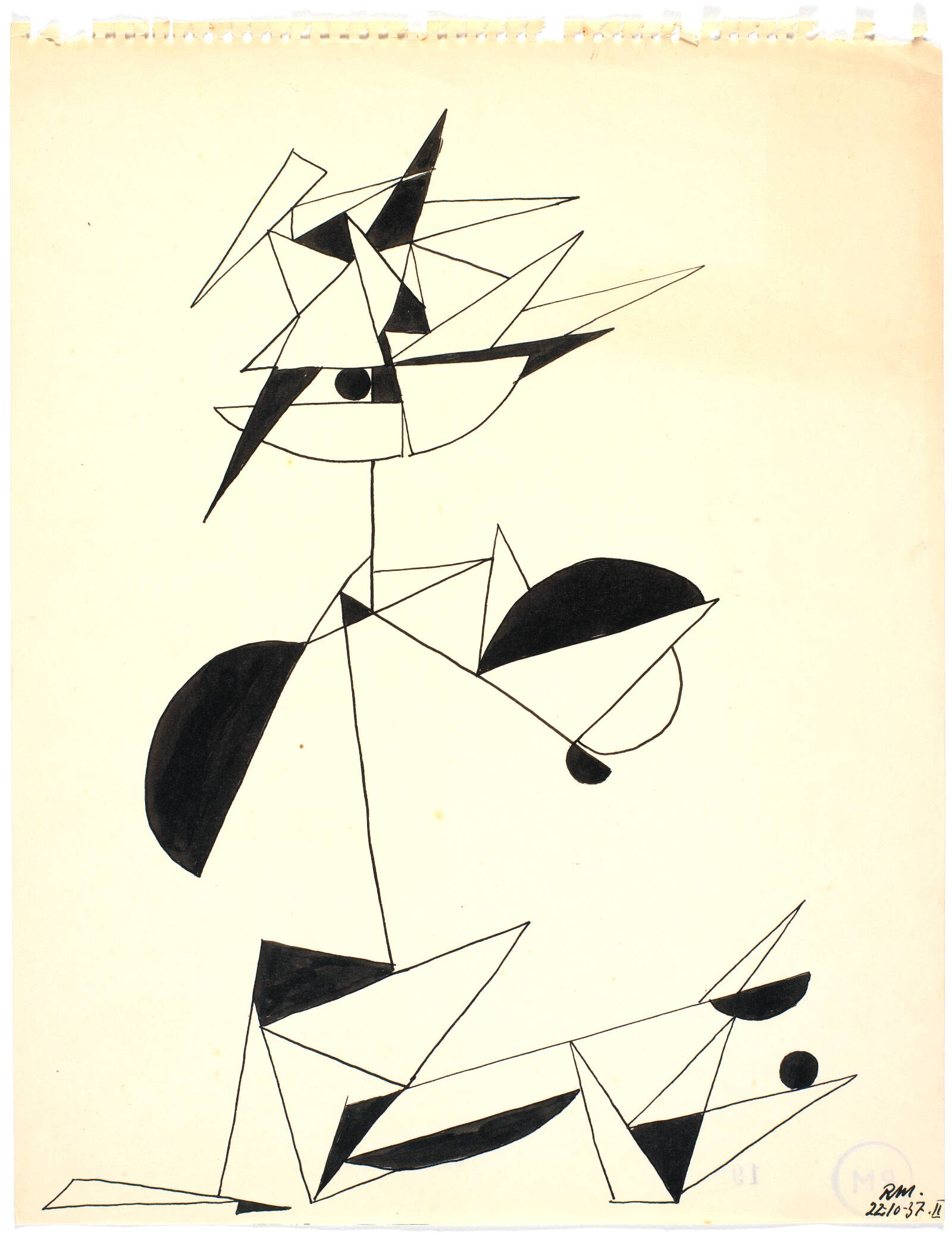 Botanisk figuration, Richard Mortensen, 1937
