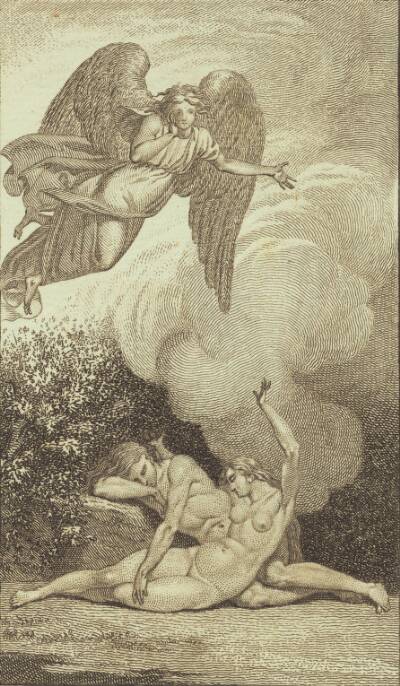 Illustration til Ewalds "Adam og Eva". I