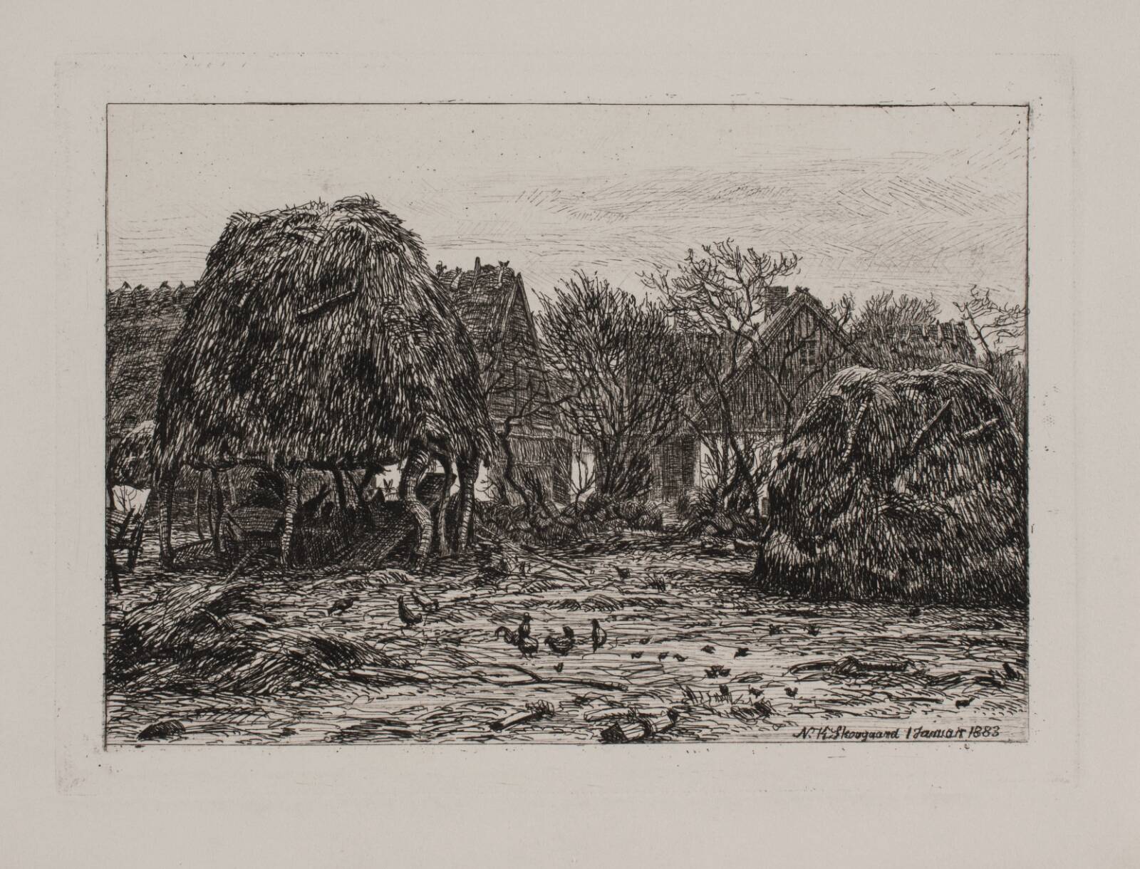 Bondegård i Nestelsø, Niels Skovgaard, 1883
