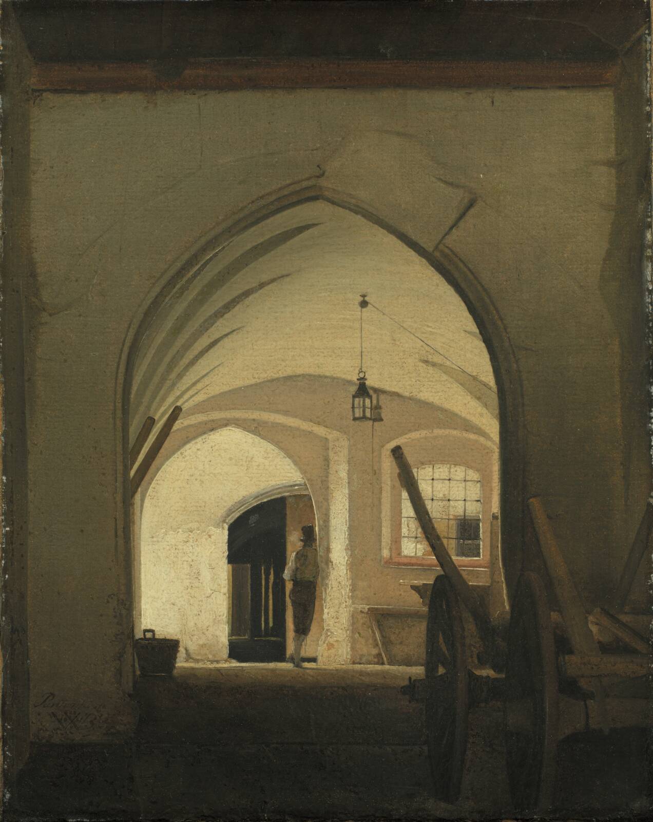 A Coach House. Partenkirchen, by Wilhelm Bendz, 1831