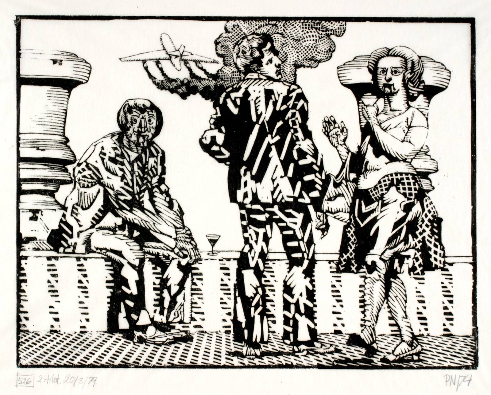 Orfeus og Eurydike III, Palle Nielsen, 1974
