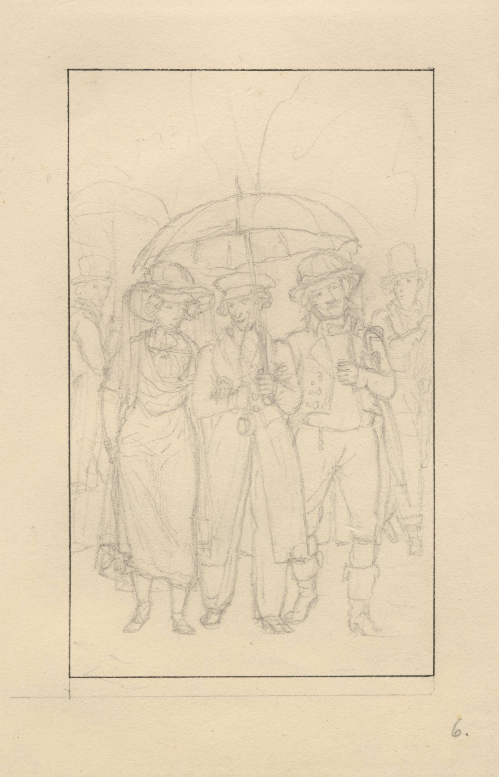 Scene fra De Uadskillelige, C.W. Eckersberg, 1827