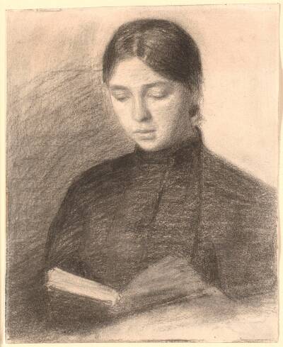 Kunstnerens søster Anna, læsende