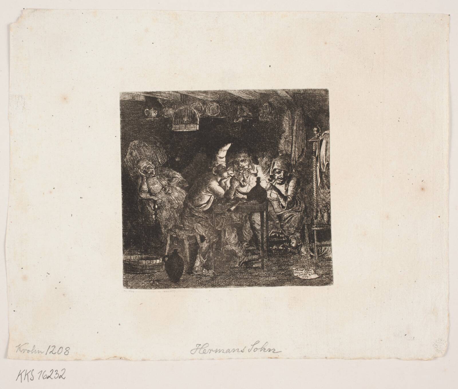Tobaksscene, Nicolai Peters, 1766-1825