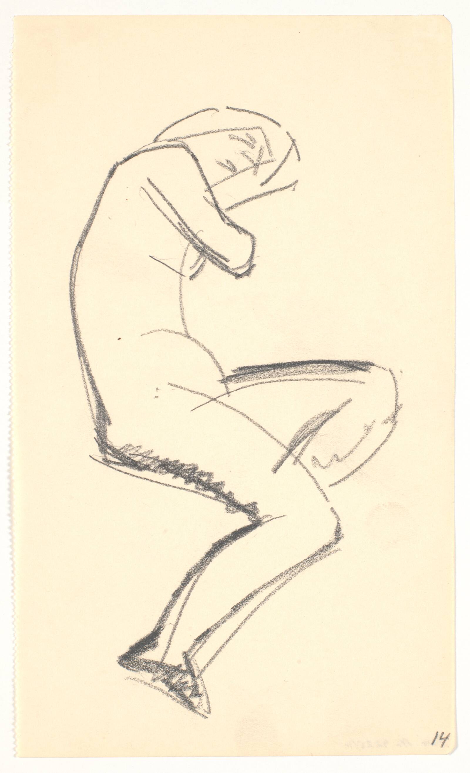 Siddende model, Isakson, Karl, 1914-1915