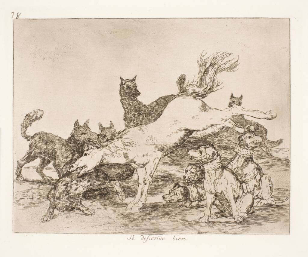 De forsvarer sig godt (78), Francisco de Goya, 1810-1820