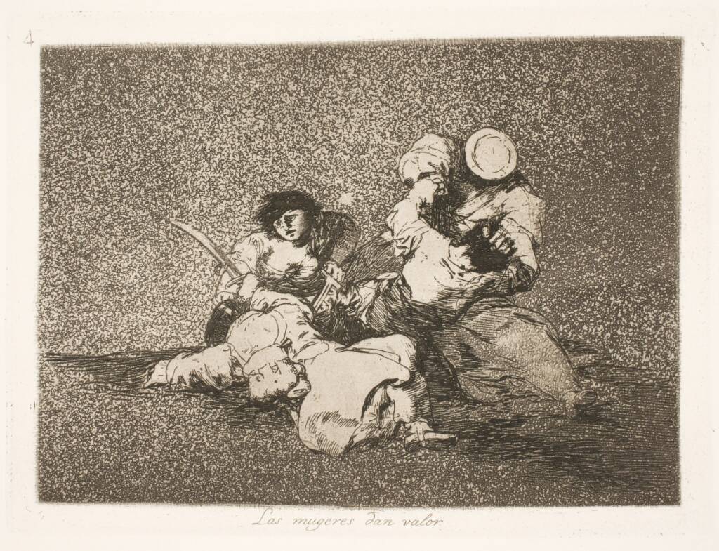 Det er kvinderne, der giver mod (4), Francisco de Goya, 1810-1820