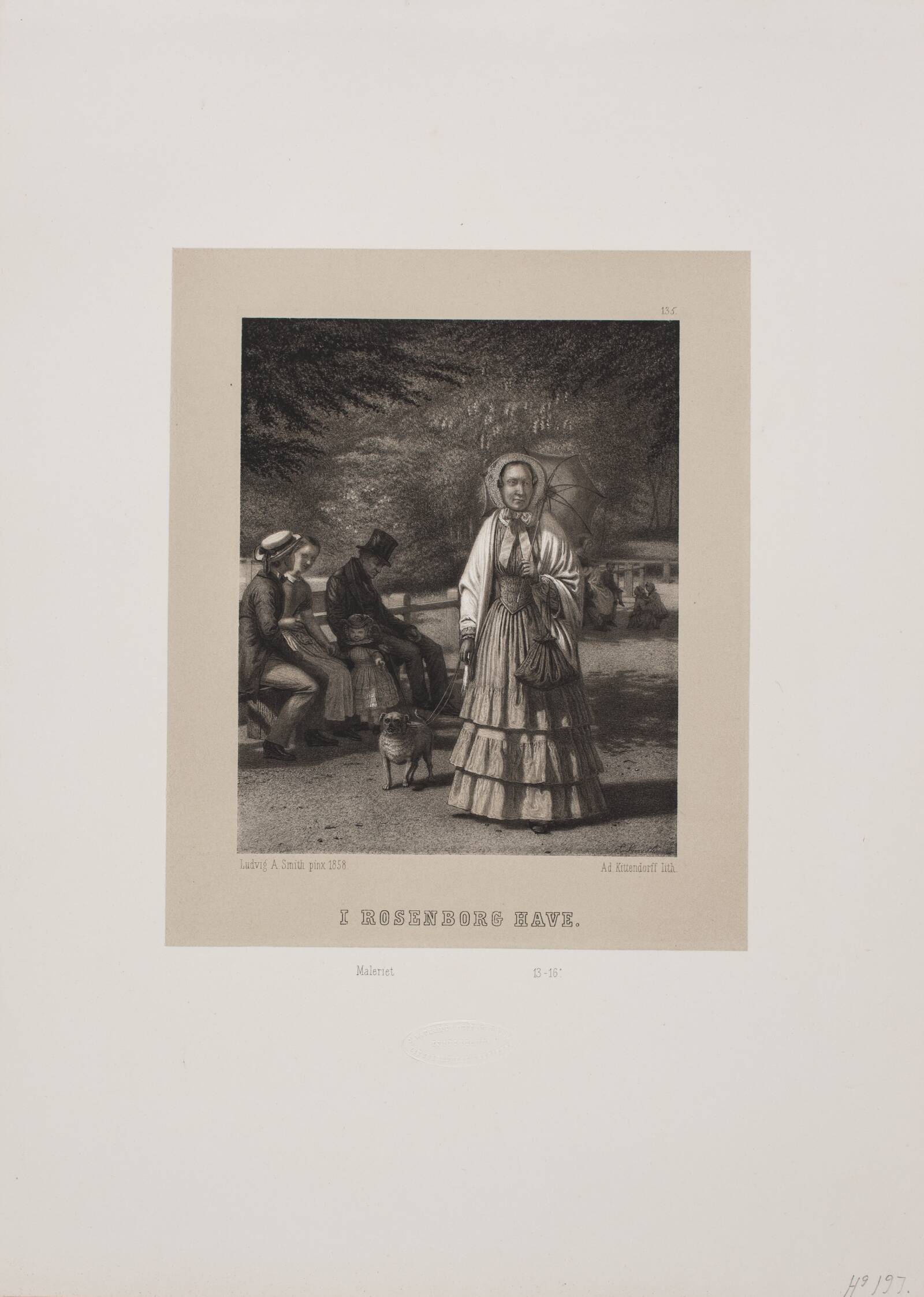 I Rosenborg have, Adolph Kittendorff, 1880-1889