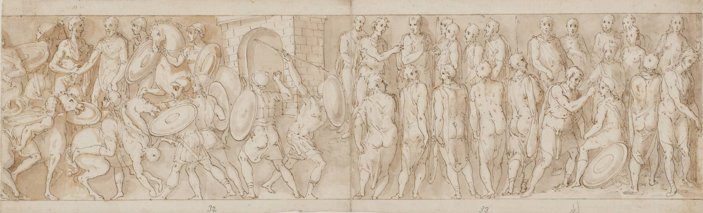 En germansk høvding overgiver sig; besøg i den romerske lejr, Джованни Гуэрра, 1544-1618