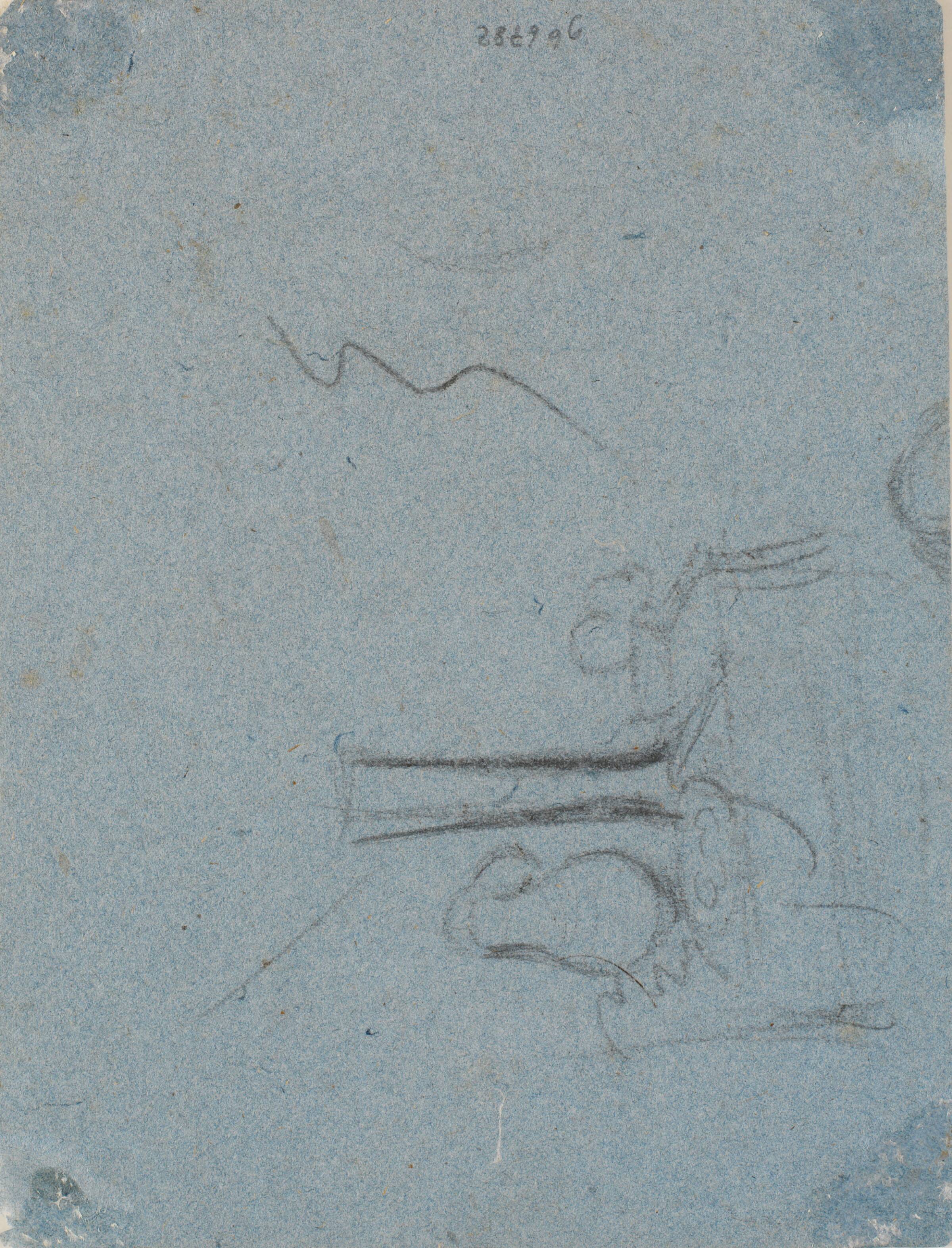 Løst rids af en opstilling med vase og kande, Heinrich Dittmers, 1625-1677