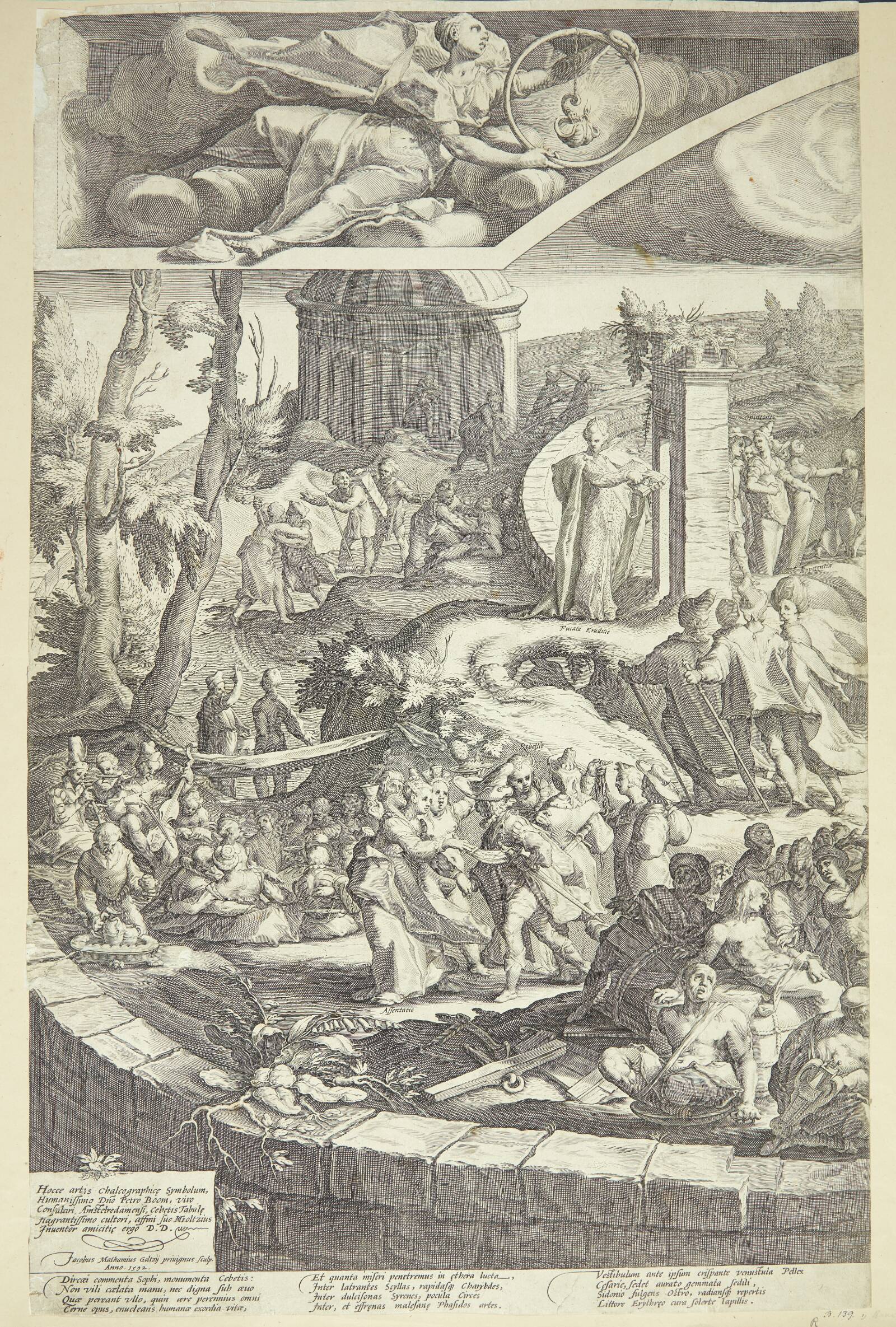 Tabula Cebetis, Jacob Matham, 1592