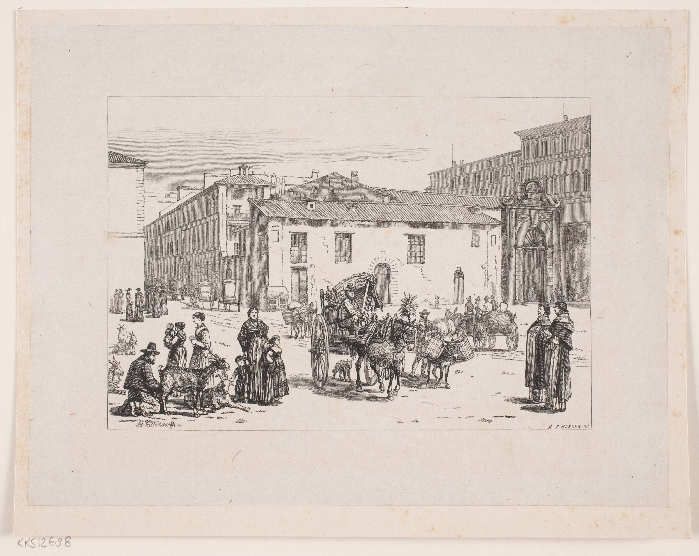 Italiensk Plads, H.P. Hansen, 1829-1899