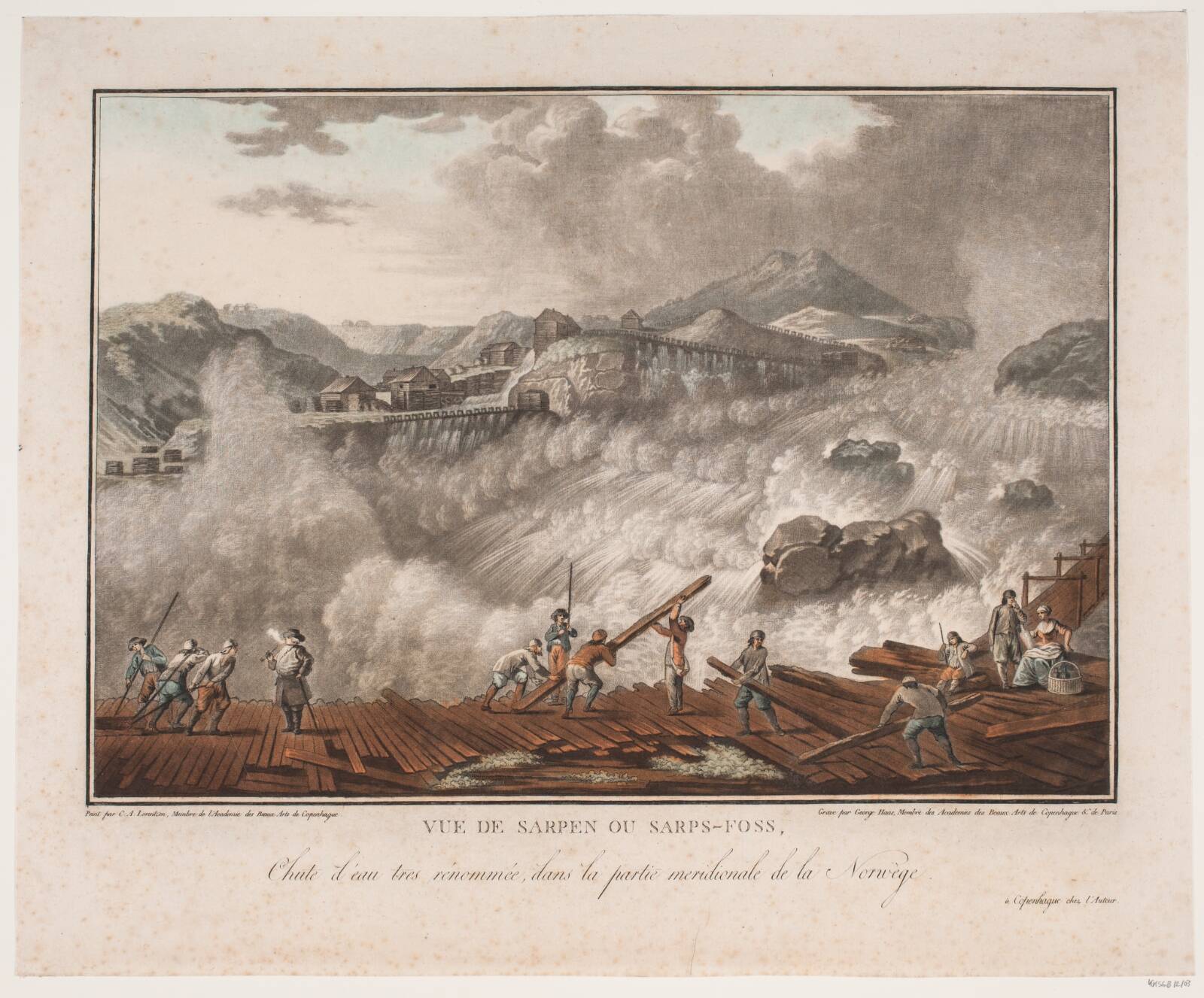 Vue de Sarpen ou Sarps-Foss, by Georg Haas, 1788-1792