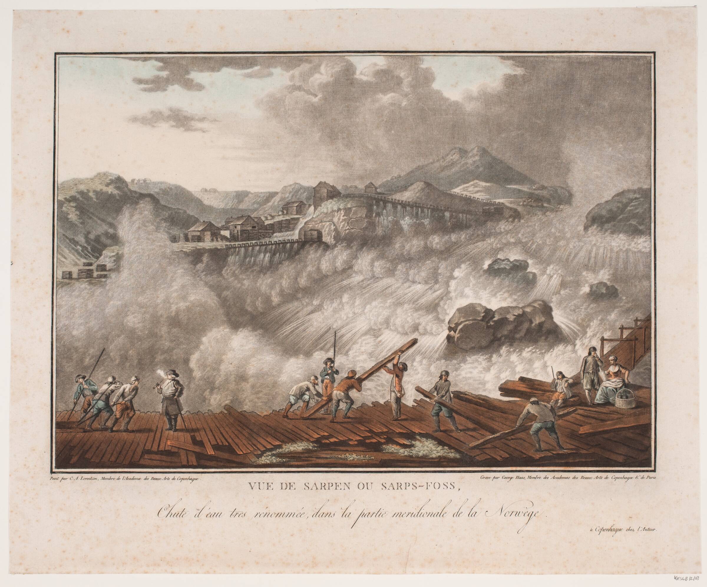 Vue de Sarpen ou Sarps-Foss, Georg Haas, 1788-1792