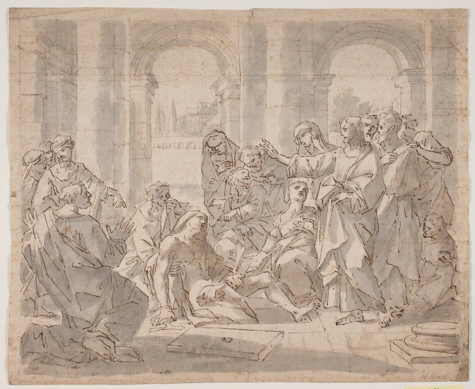 Lazarus' opvækkelse, Hendrik Krock, 1671-1738
