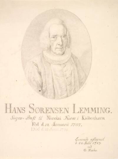Portræt af Hans Sørensen Lemming