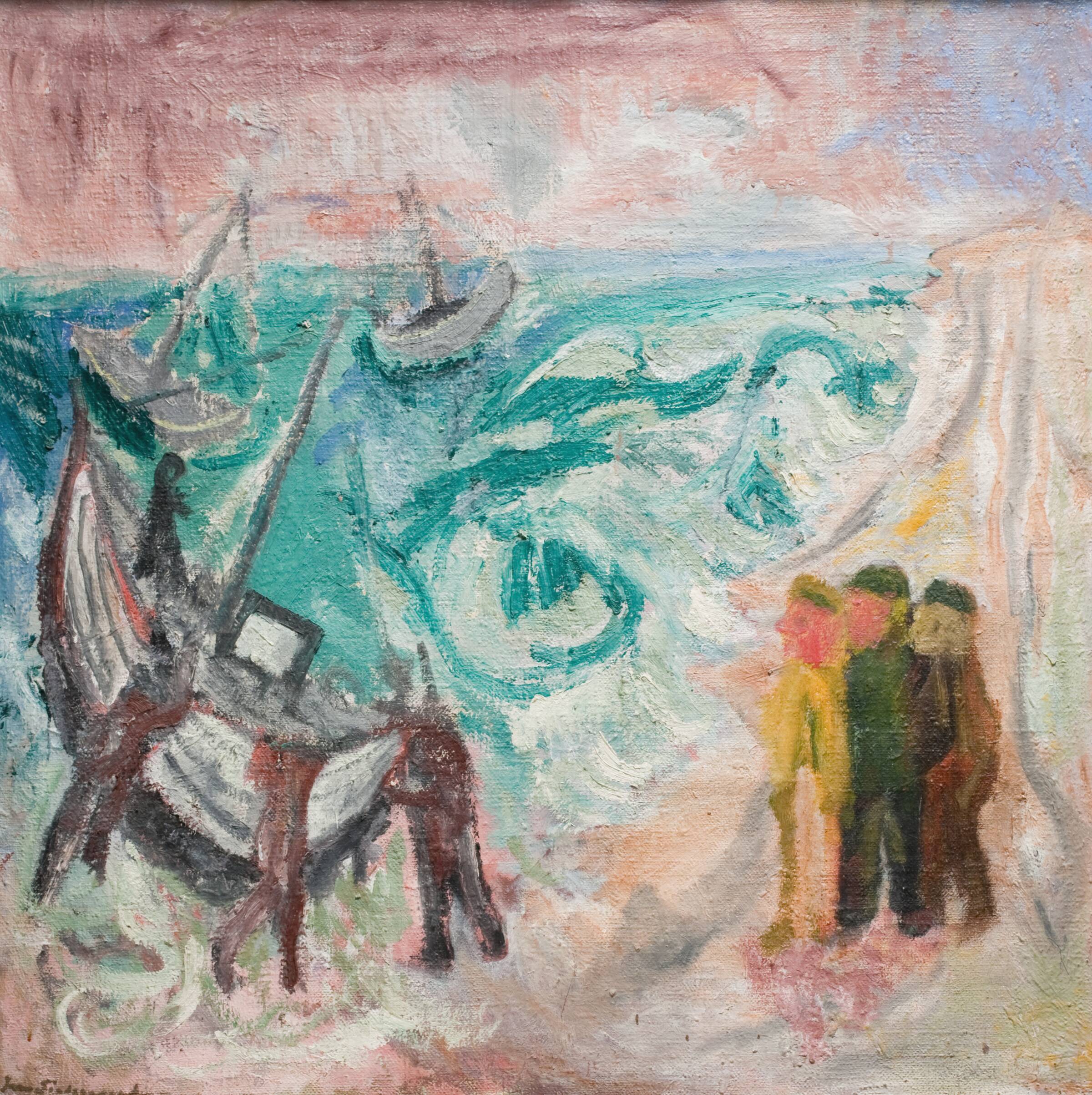 Fiskerbåde går ud, Jens Søndergaard, 1925