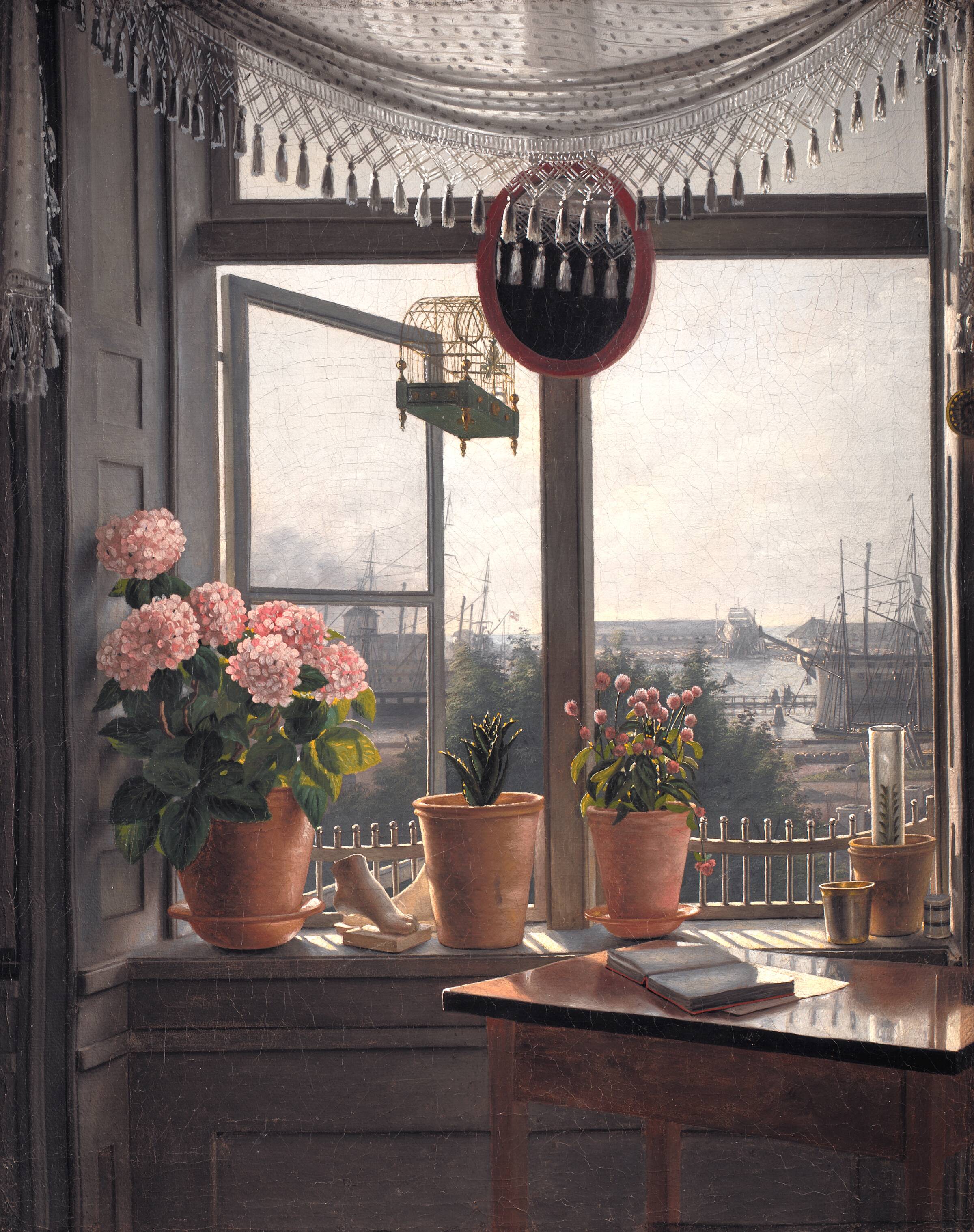 Udsigt fra kunstnerens vindue, Martinus Rørbye, 1823-1827