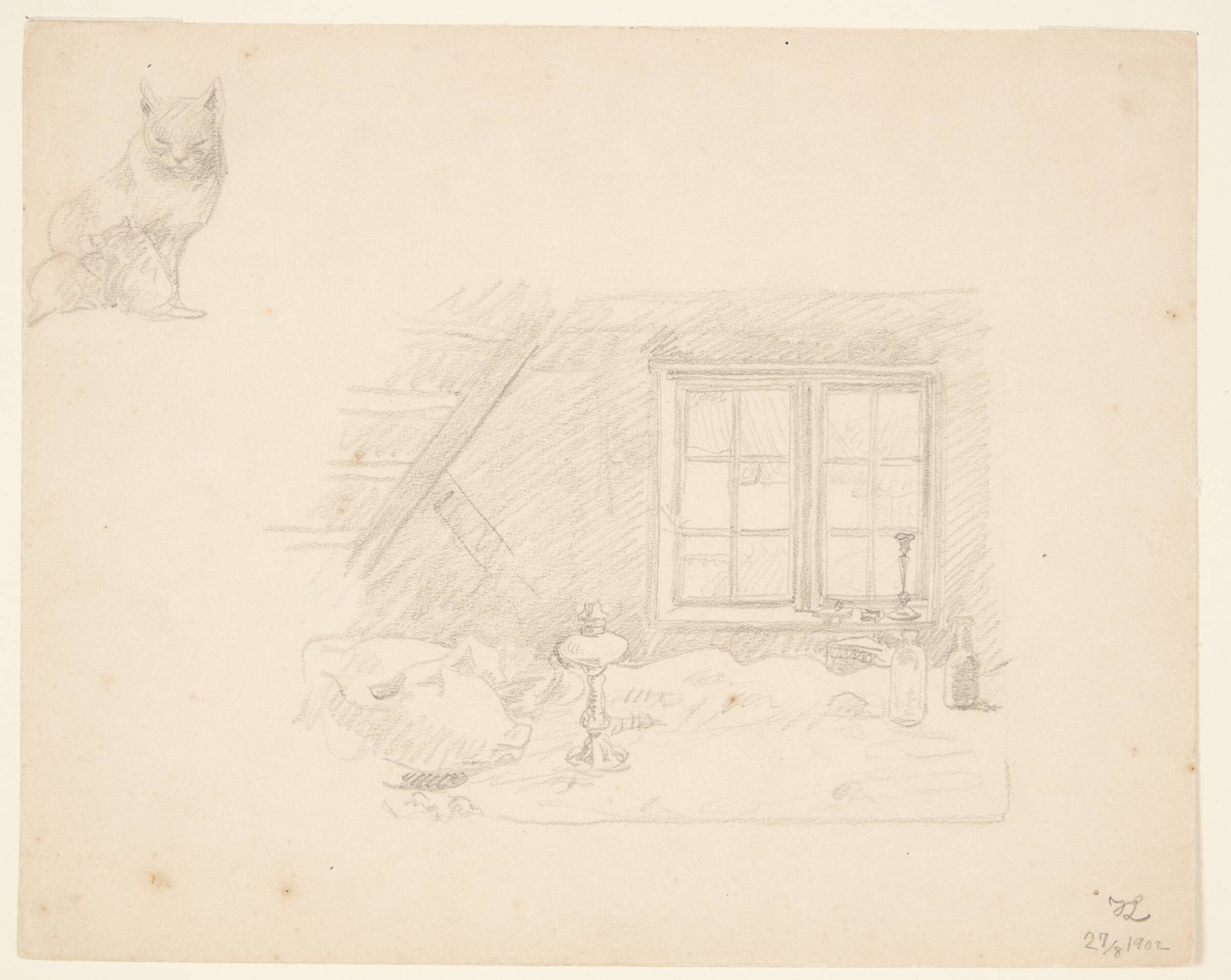 På loftet, Johannes Larsen, 1902