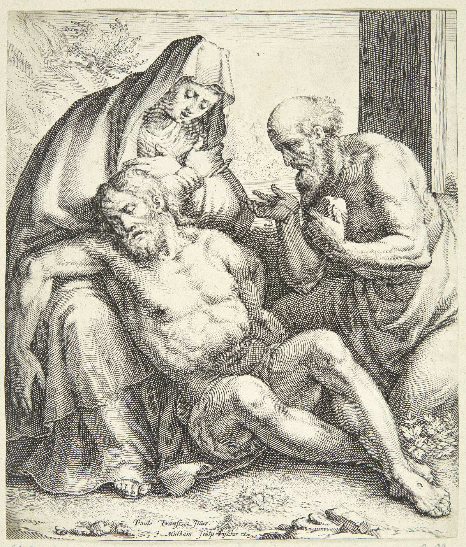 Pietà, Jacob Matham, 1592-1595