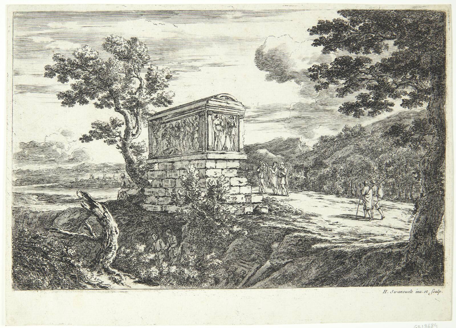 Antik sarkofag, Ubekendt, 1600-1700