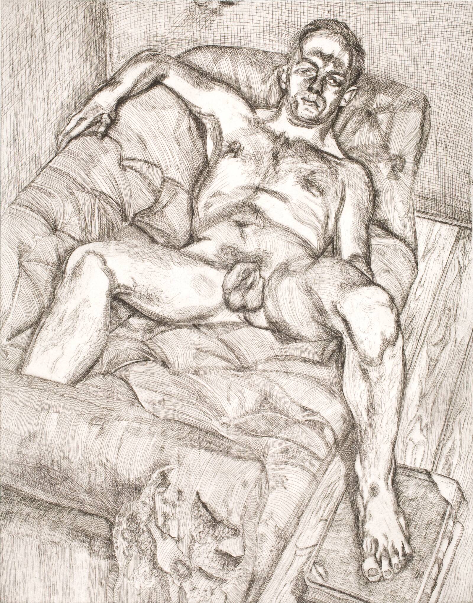 Man Posing, Lucian Freud, 1985
