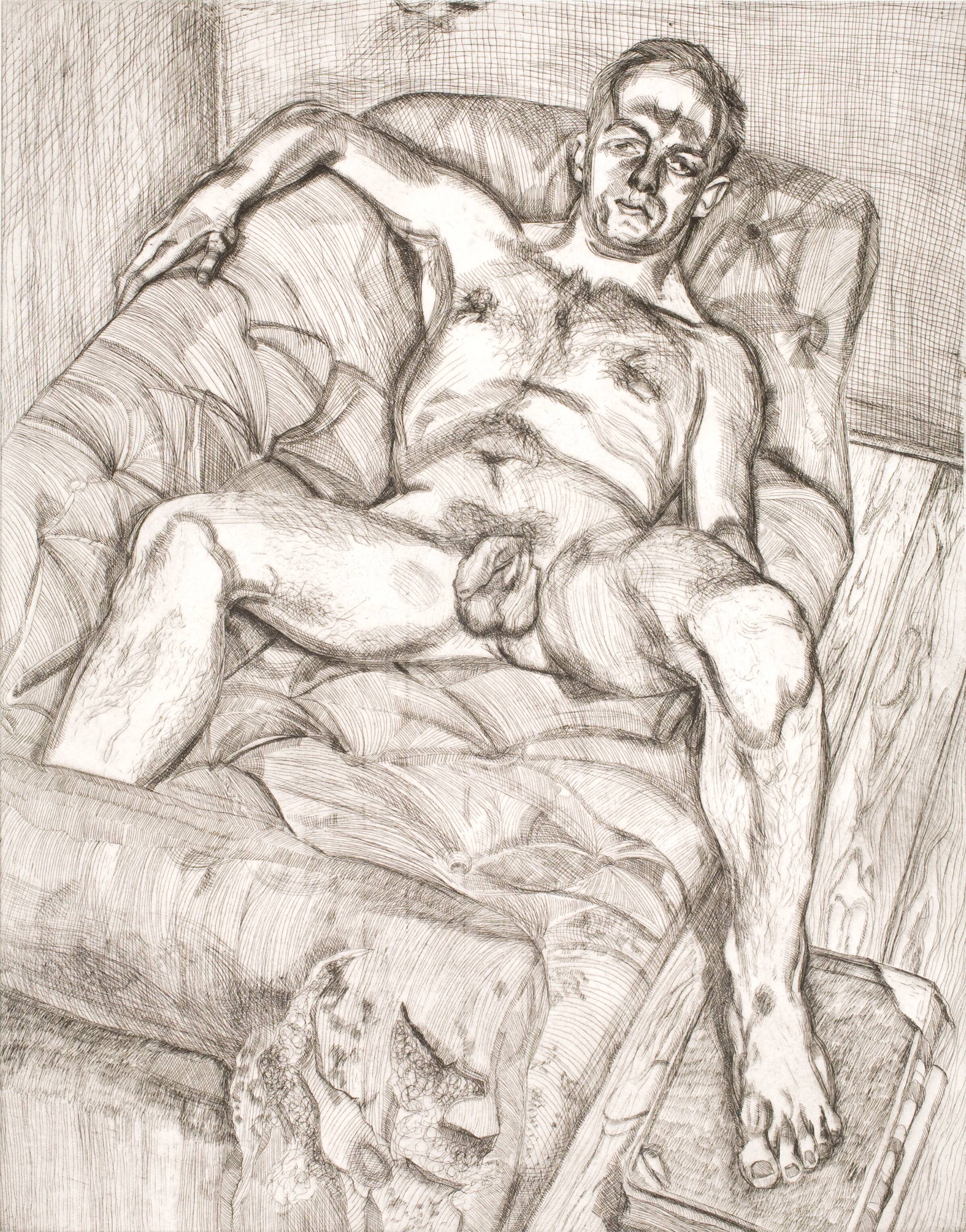 Man Posing, Lucian Freud, 1985