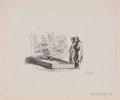 Illustration til "Nabofamilierne" i H.C. Andersen, "Eventyr og Historier", Bind 2