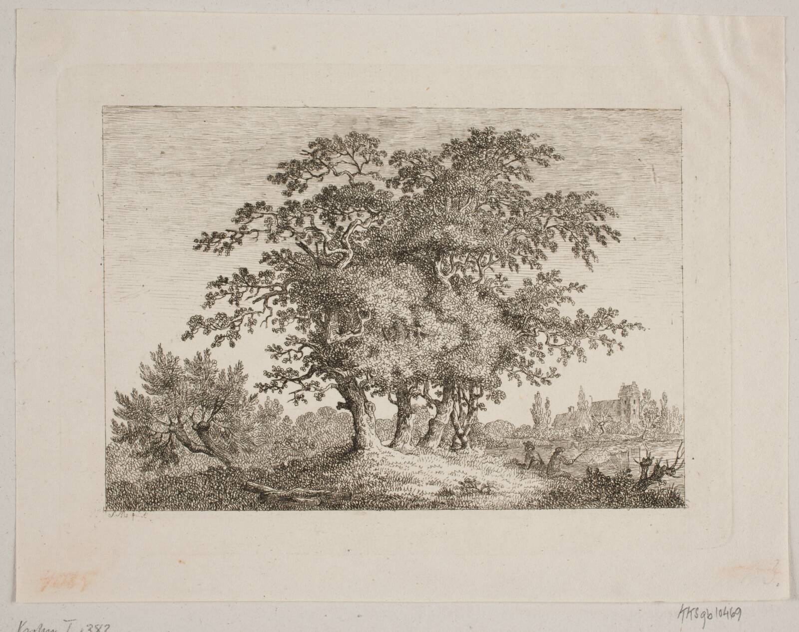 Landskab med Egetræer, Samuel Mygind, 1784-1817