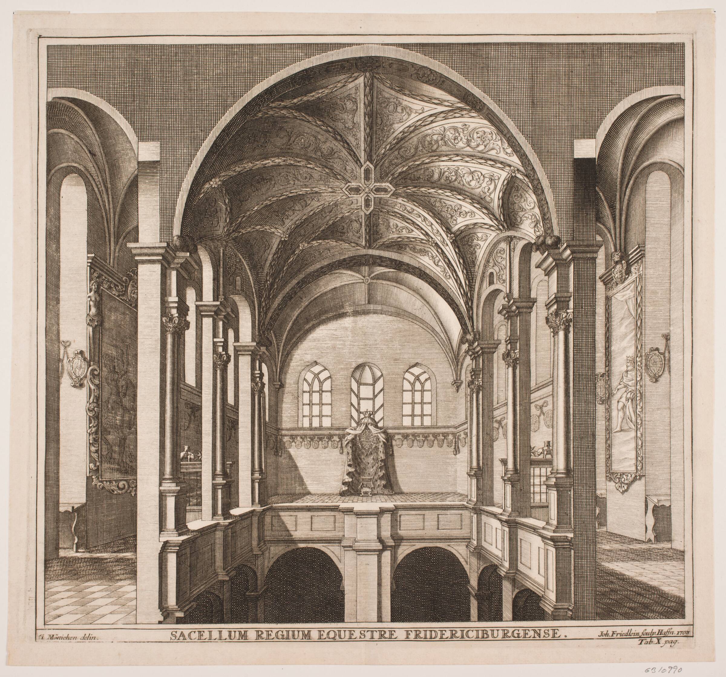 Den øvre omgang i Frederiksborg Slotskirke, Johan Friedlein, 1703
