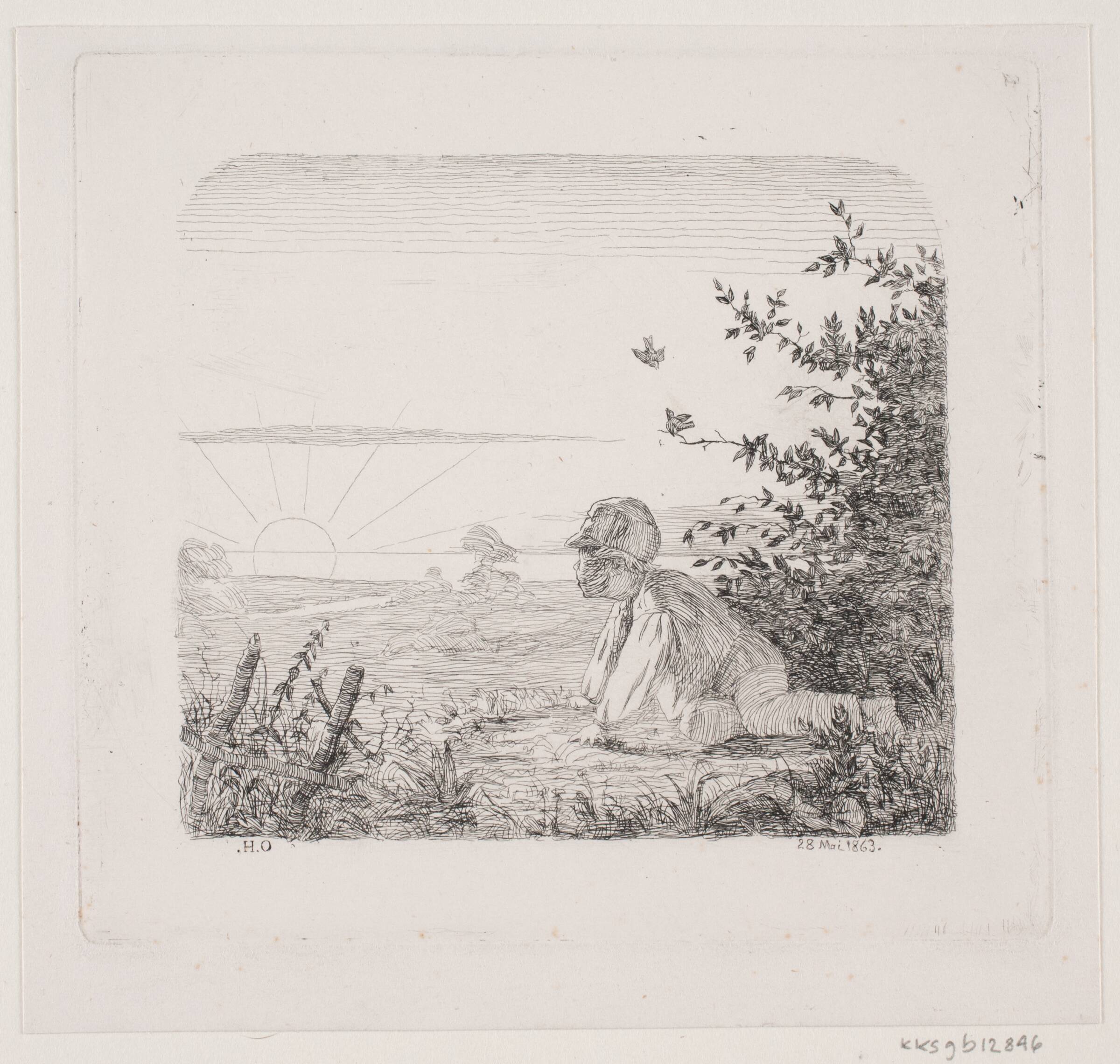 Drengen og solen, Otto Haslund, 1863