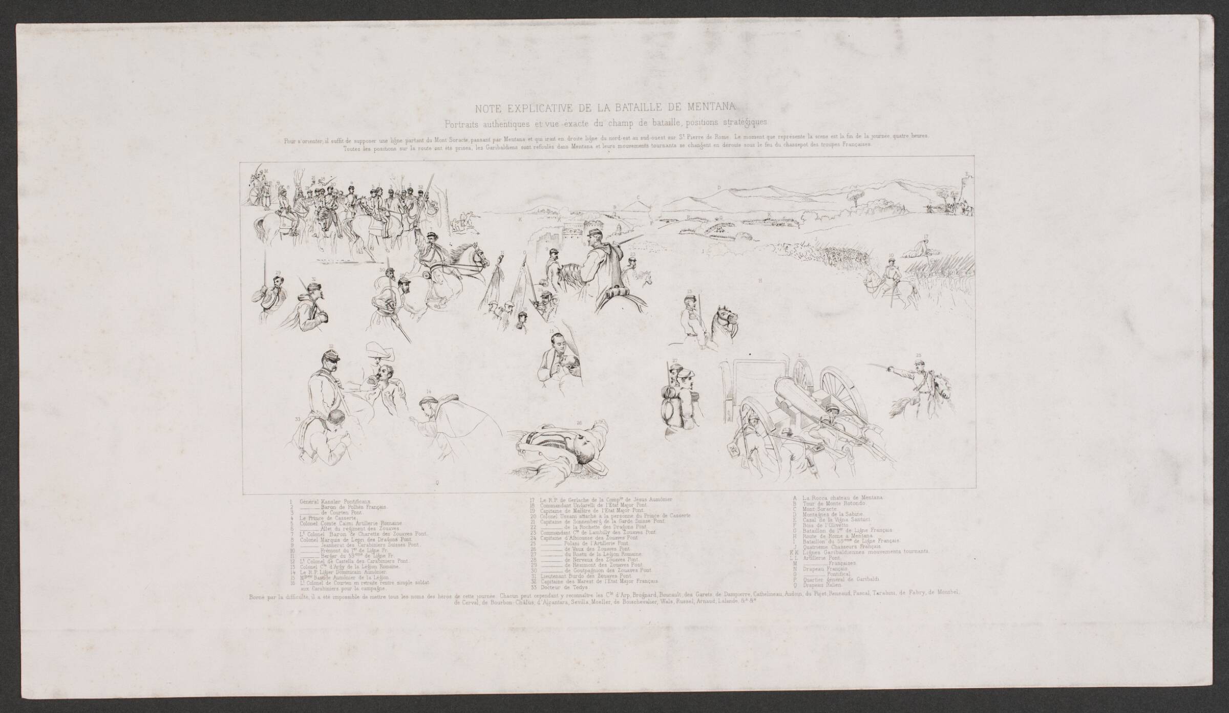 Slaget ved Mentana (oversigtsblad), Joel Ballin, 1868-1869