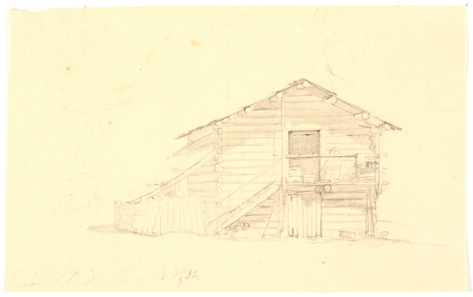 Træhus på vejen til Dachstein, by Wilhelm Bendz, 1832