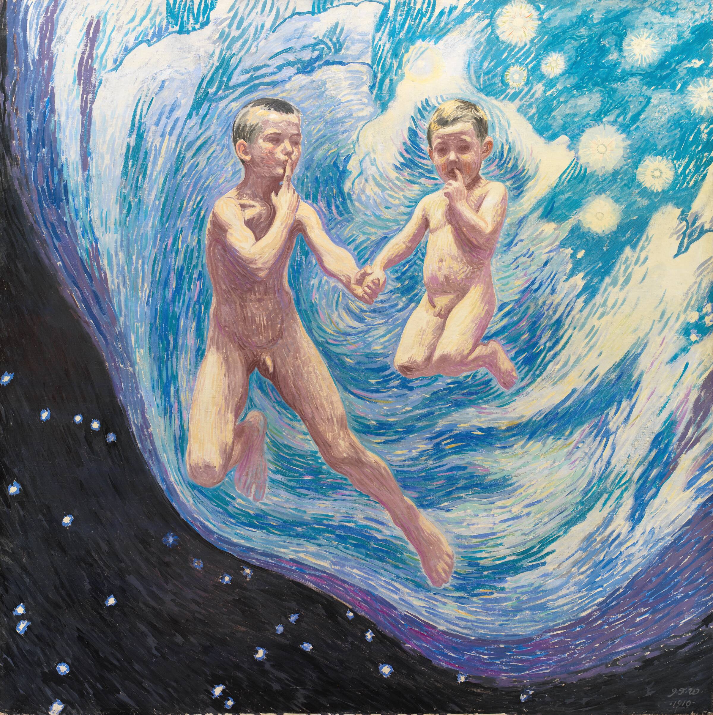 To svævende drenge. En moders syn, J.F. Willumsen, 1910