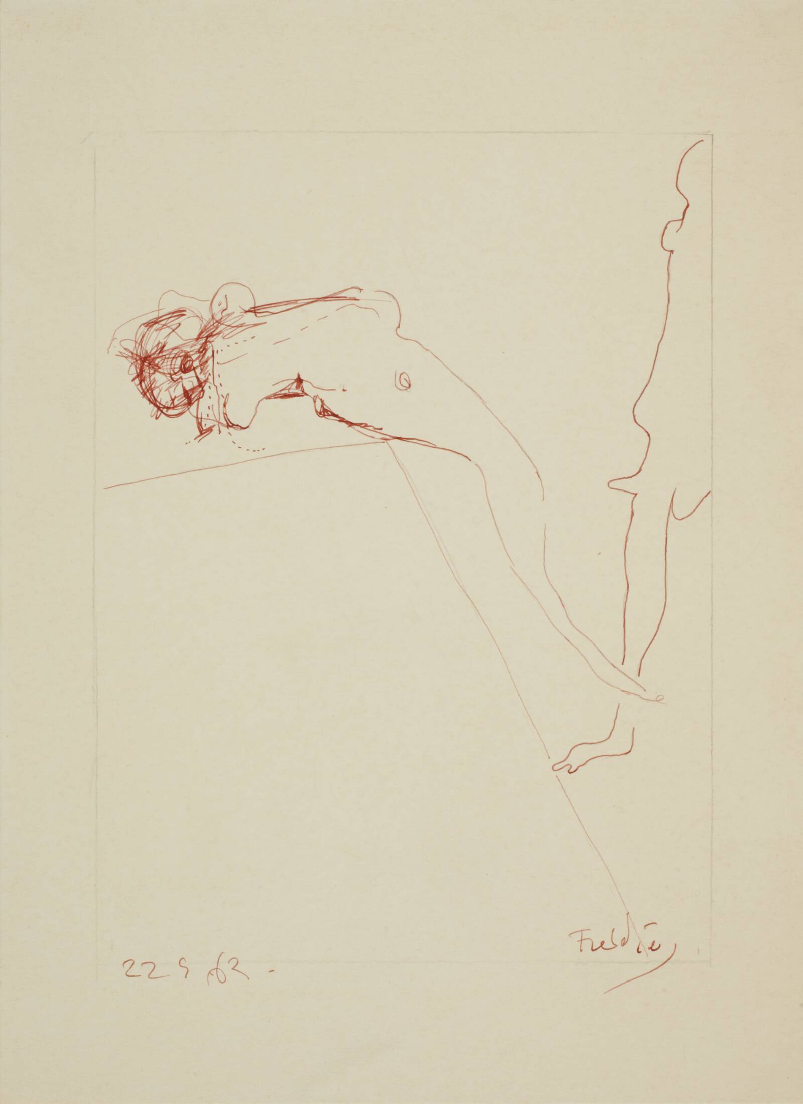 Erotisk scene, Wilhelm Freddie, 1962