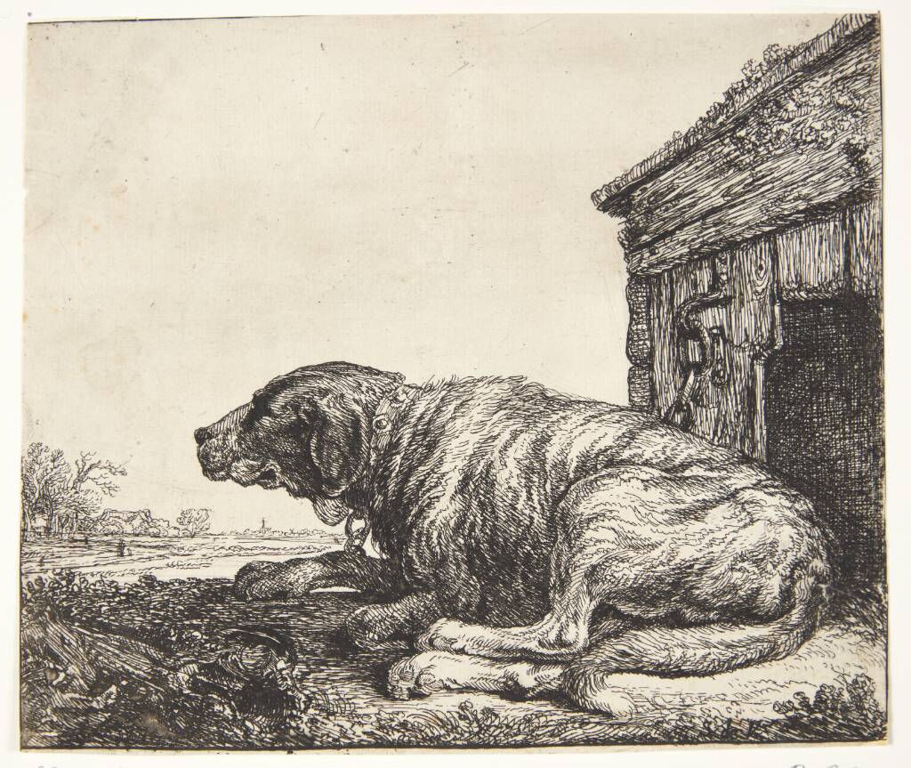 Lænkehund, Simon de Vlieger, 1600-1653