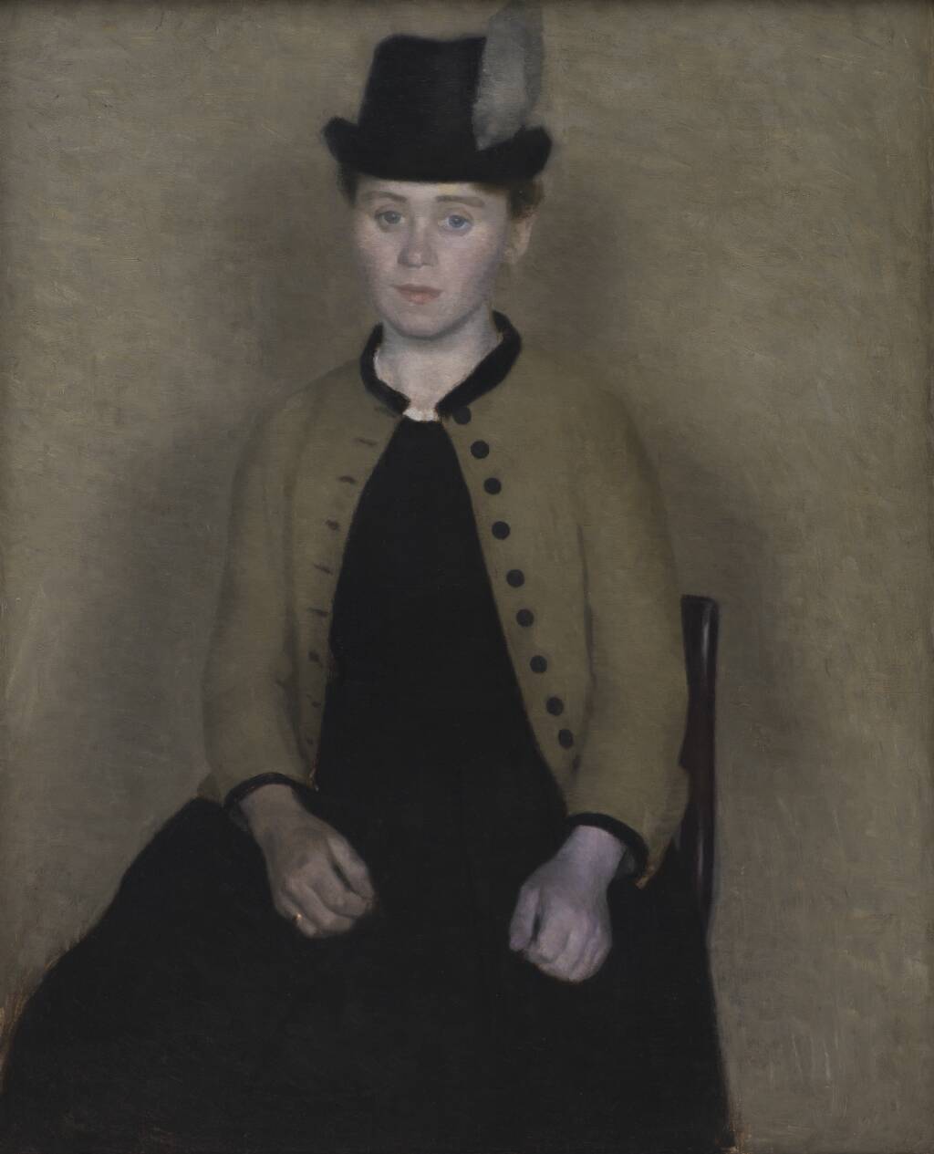 Ida Ilsted, senere kunstnerens hustru by Vilhelm Hammershøi