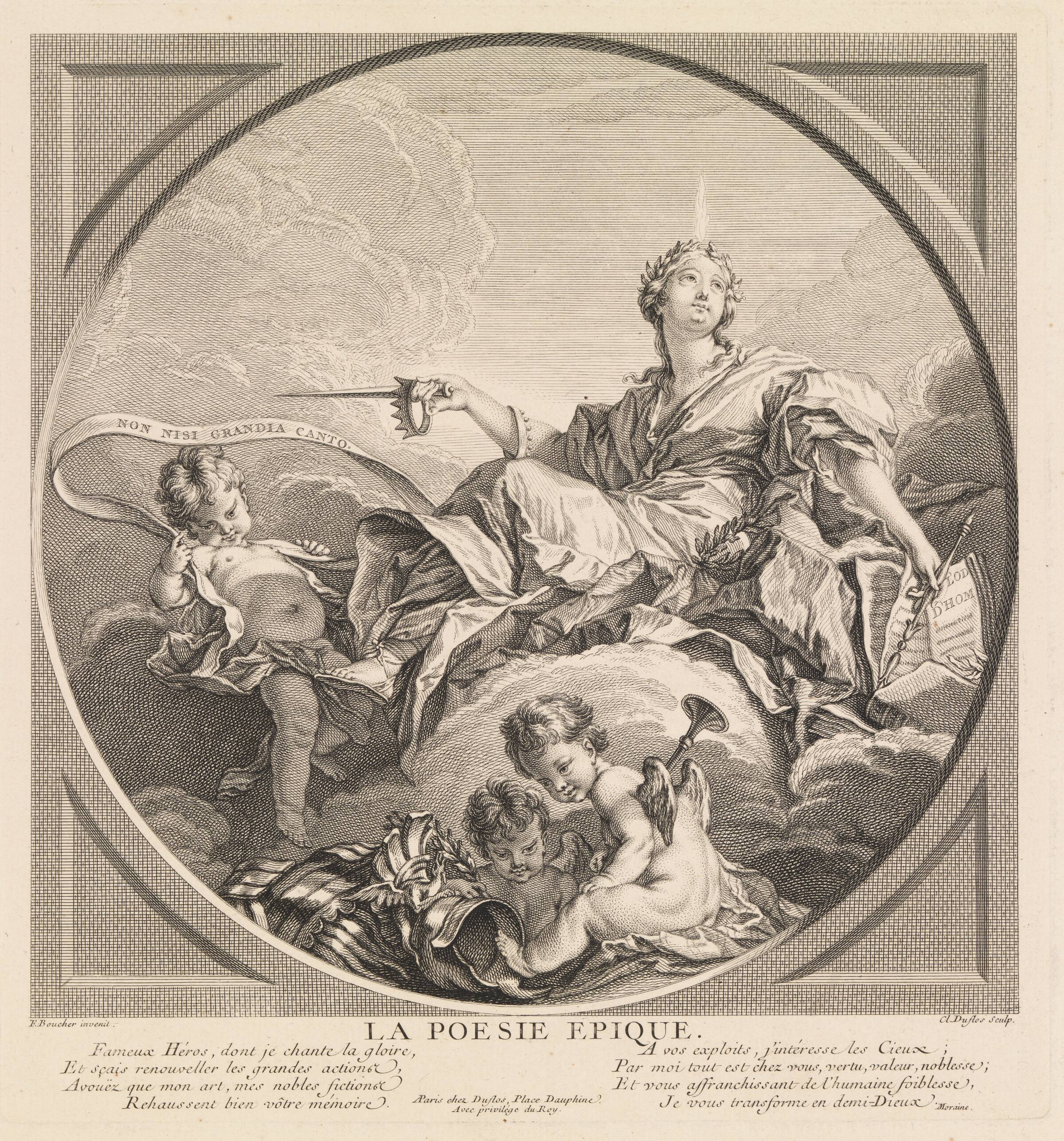 Den episke poesi, Claude-Augustin Duflos, 1750-1759