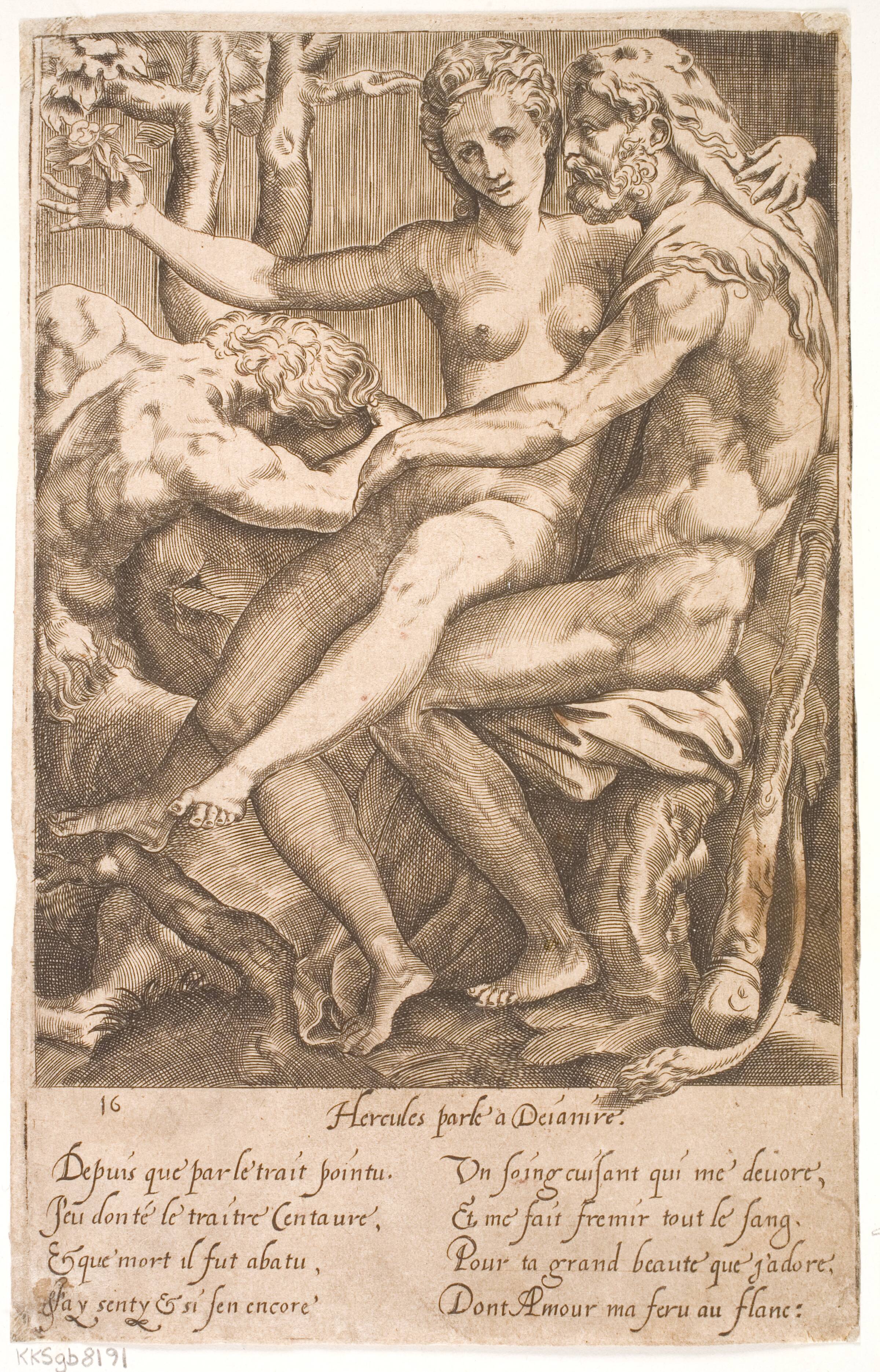 Herkules og Deianire, Jacques Androuet Ducerceau, 1540-1585