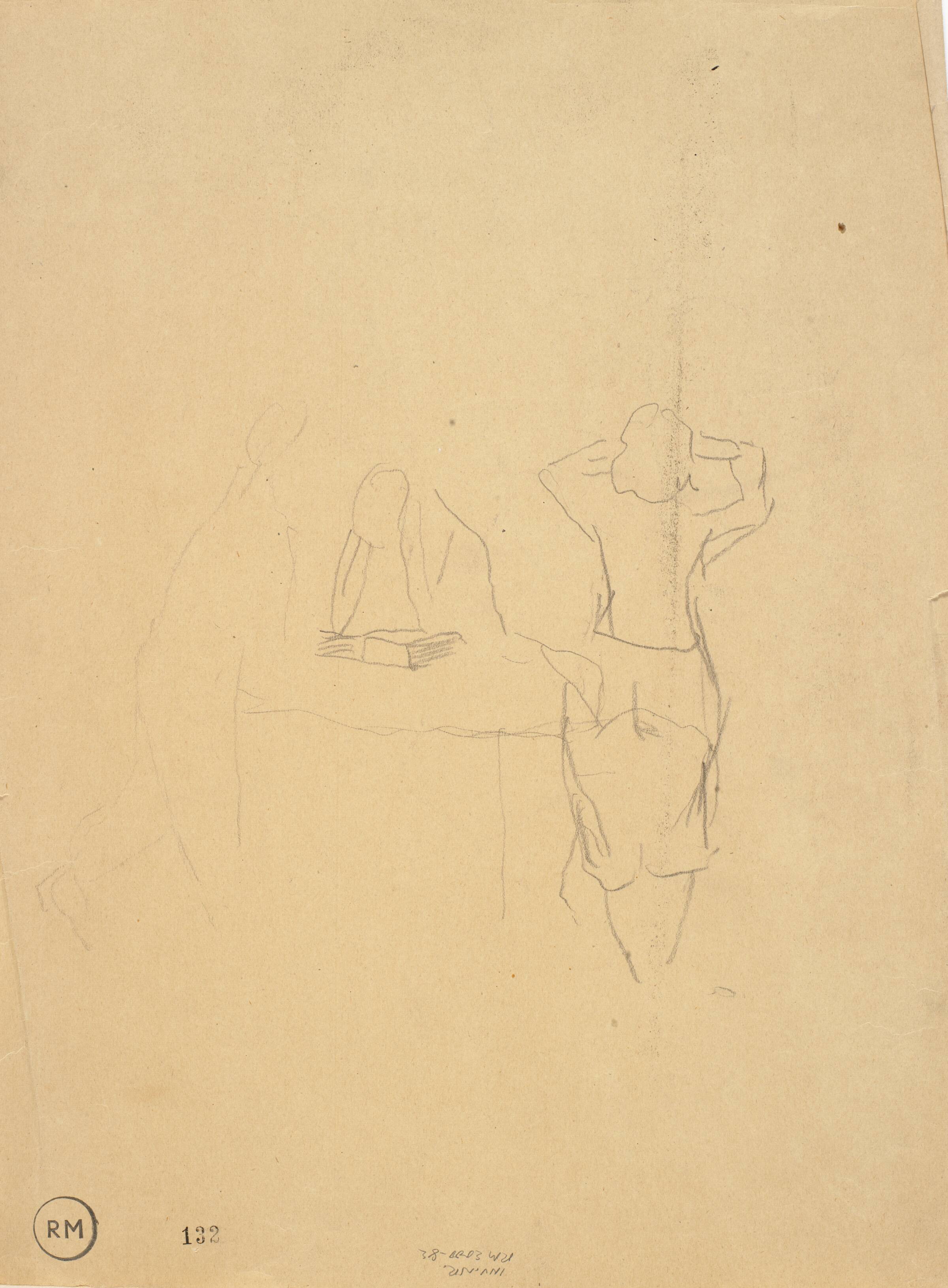 Figurgruppe med stående og læsende personer, Richard Mortensen, 1929-1931